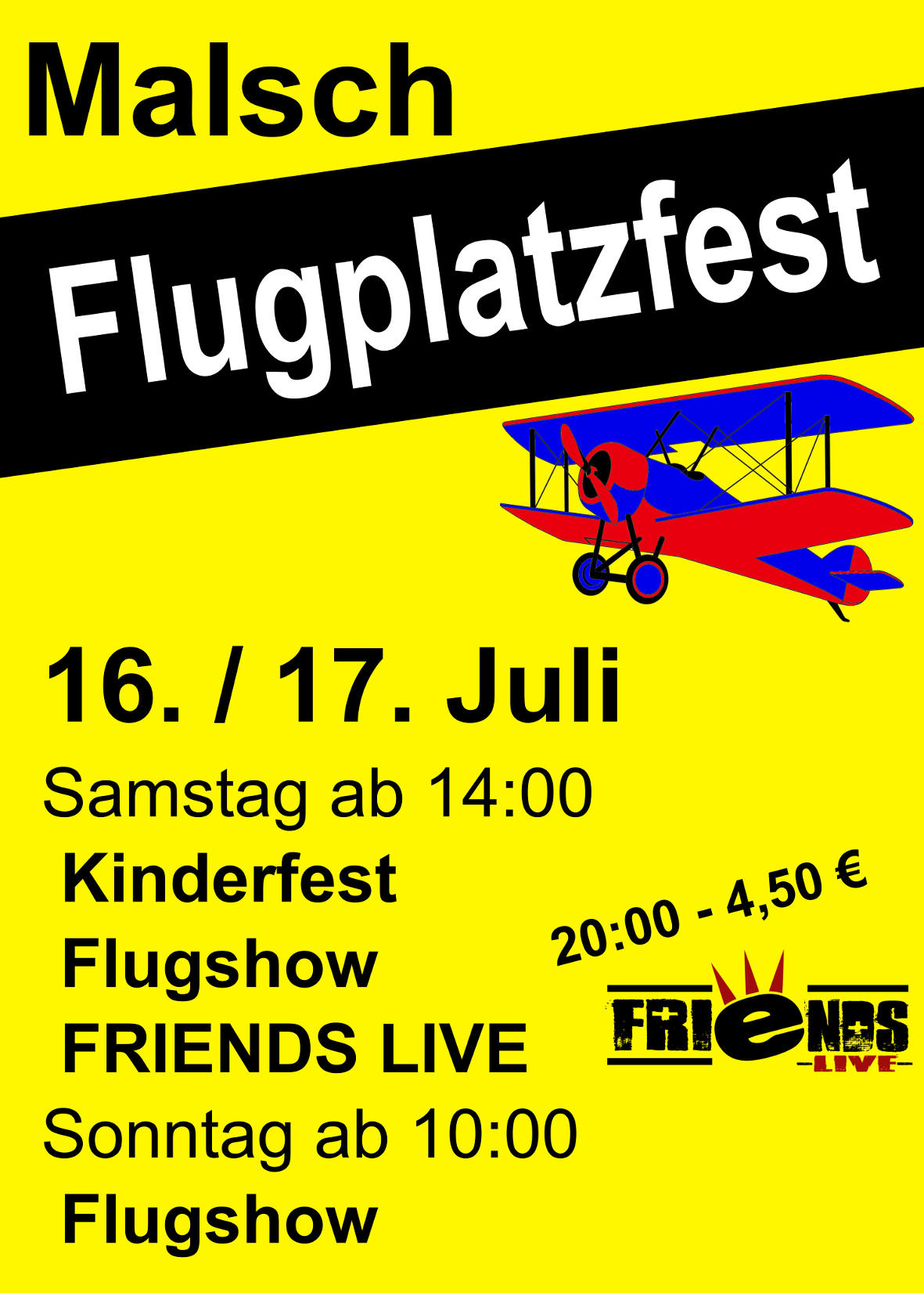 Flugplatzfest Malsch im Kraichgau 2016